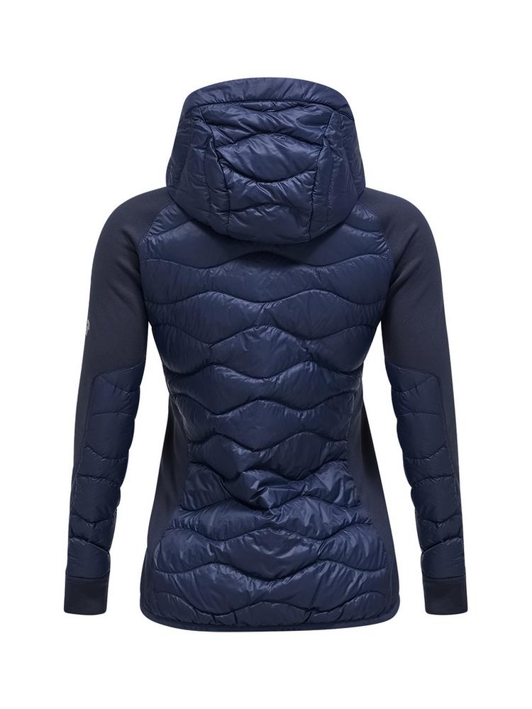 Peak Performance Peak Performance W Helium Down Hybrid Hood Jacket Steppjacke Damen - blue shadow - 0 | SportScheck