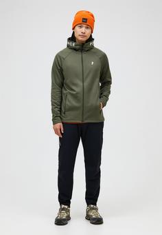 Rückansicht von Peak Performance M Rider Zip Hood Fleecejacke Herren OLIVE