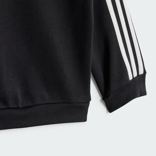 Rückansicht von adidas Essentials 3-Streifen Kids Jogginganzug Trainingsanzug Kinder Black / White