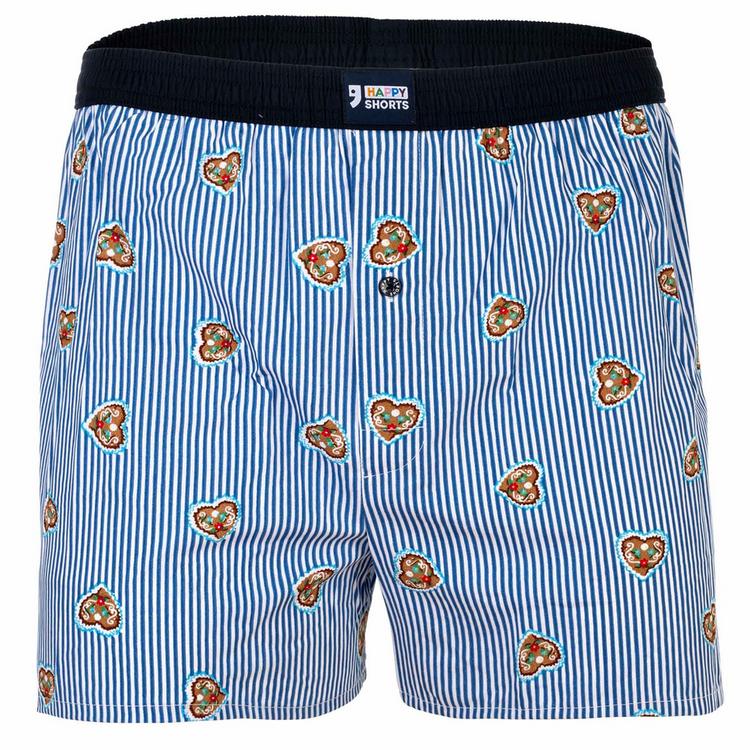 HAPPY SHORTS HAPPY SHORTS Web-Boxershorts Unterhose Herren - Gingerbread Heart - 0 | SportScheck