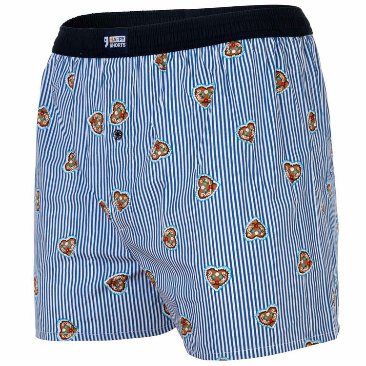 HAPPY SHORTS HAPPY SHORTS Web-Boxershorts Unterhose Herren - Gingerbread Heart - 1 | SportScheck