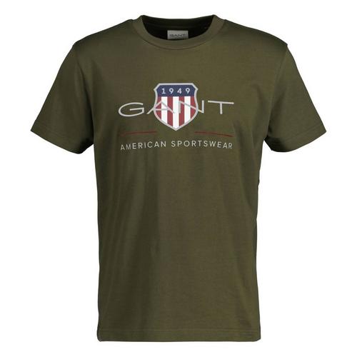 Rückansicht von GANT T-Shirt T-Shirt Herren Grün (Juniper Green)