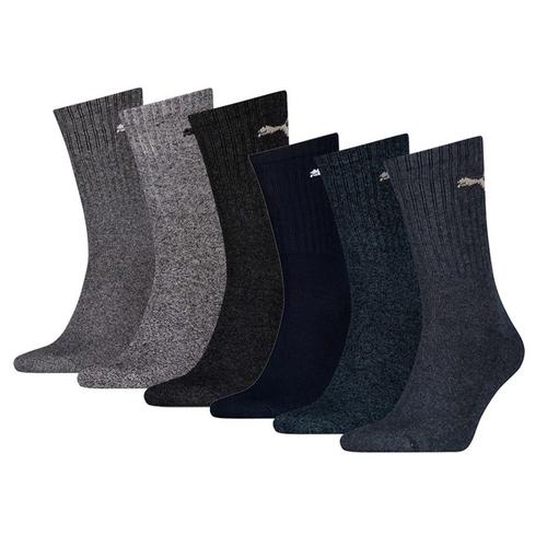 Rückansicht von PUMA Socken Freizeitsocken Grau/Blau-Mix