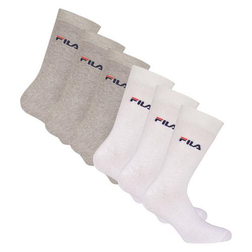 Rückansicht von FILA Socken Freizeitsocken Grau/Weiß