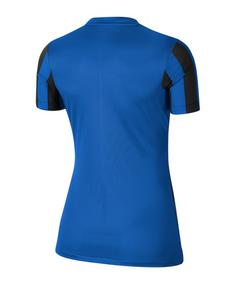 Rückansicht von Nike Division IV Striped Trikot kurzarm Damen Fußballtrikot Damen blauschwarzweiss