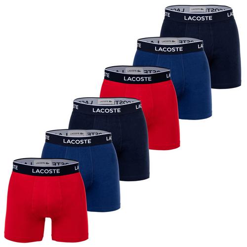 Rückansicht von Lacoste Boxershort Hipster Herren Dunkelblau/Rot