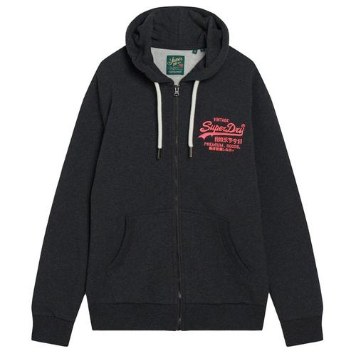 Rückansicht von Superdry Sweatjacke Sweatjacke Herren Dunkelgrau