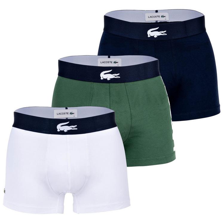 Lacoste Lacoste Boxershort Unterhose Herren - Gr&uuml;n/Dunkelblau/Wei&szlig; - 0 | SportScheck