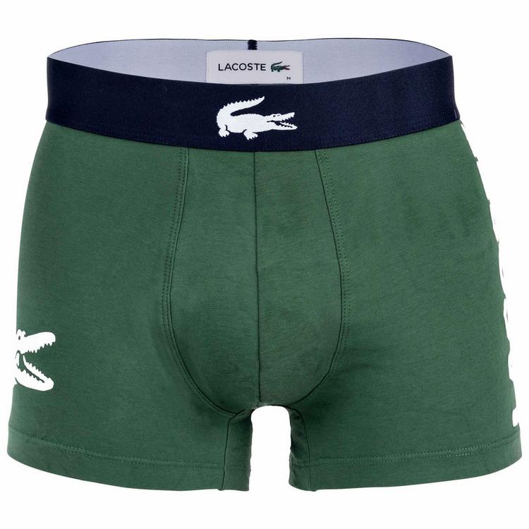 Lacoste Lacoste Boxershort Unterhose Herren - Dunkelblau/Grau/Gr&uuml;n/Wei&szlig; - 13 | SportScheck