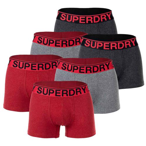 Rückansicht von Superdry Boxershort Hipster Herren Rot/Schwarz/Grau