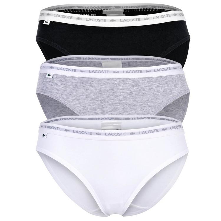 Lacoste Lacoste Slip Unterhose Damen - Schwarz/Grau/Wei&szlig; - 0 | SportScheck