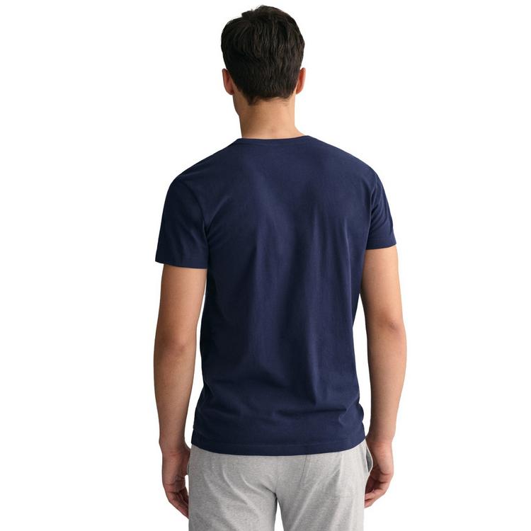GANT GANT T-Shirt T-Shirt Herren - Marineblau/Wei&szlig; - 4 | SportScheck