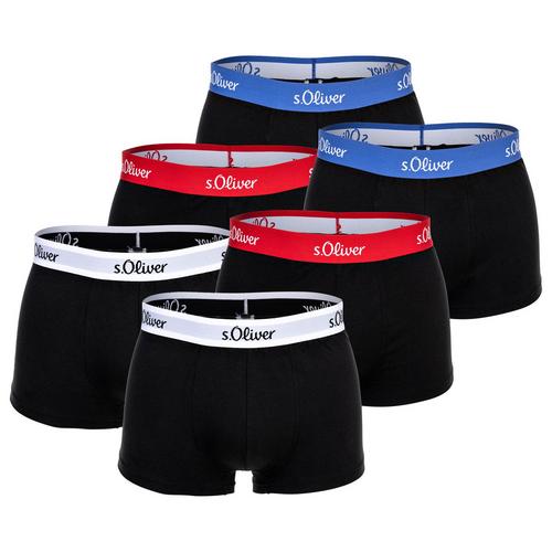 Rückansicht von S.OLIVER Boxershort Hipster Herren Schwarz Kontrast