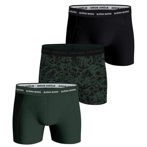 Rückansicht von Björn Borg Boxershort Hipster Herren Schwarz/Dunkelgrün