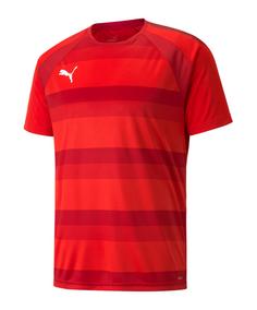 PUMA teamVISION Trikot Fußballtrikot Herren rotrotweiss