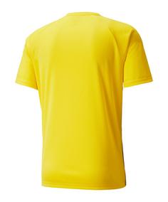 Rückansicht von PUMA teamLIGA Striped Trikot Fußballtrikot Herren gelbschwarz