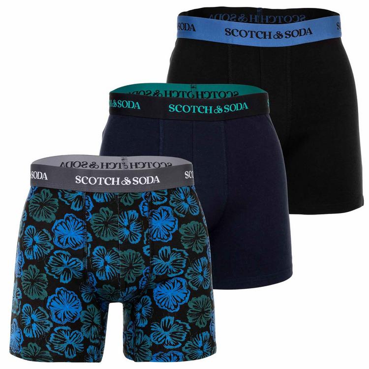 Scotch & Soda Scotch & Soda Boxershort Unterhose Herren - Blau/Gr&uuml;n - 0 | SportScheck