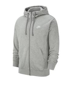 Nike Club Kapuzenjacke Sweatjacke Herren grauweiss