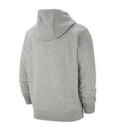 Rückansicht von Nike Club Kapuzenjacke Sweatjacke Herren grauweiss