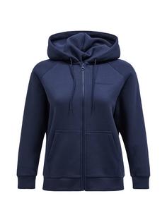 Peak Performance W Original Small Logo Zip Hood Sweatshirt Damen dunkelblau