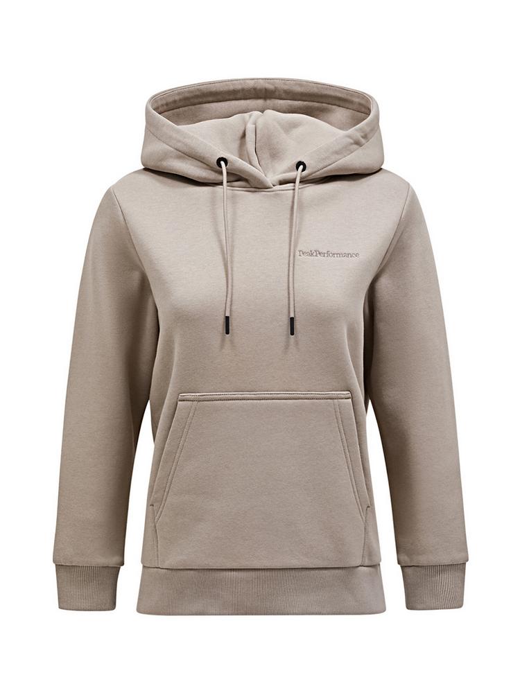 Peak Performance Peak Performance W Original Small Logo Hood Sweatshirt Damen - BEIGE - 0 | SportScheck