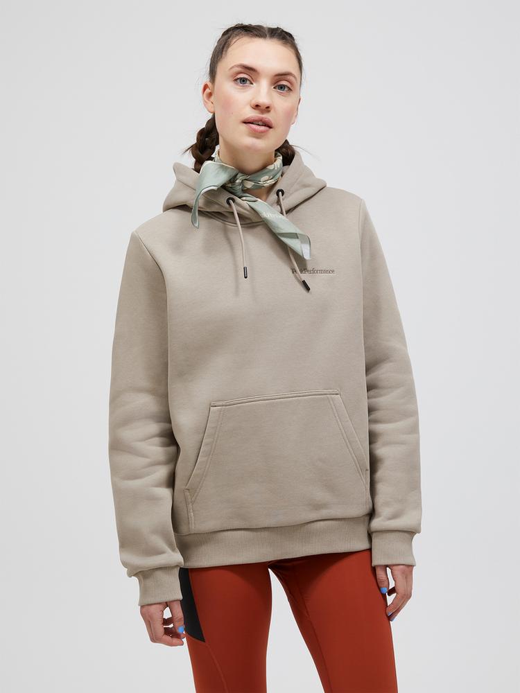 Peak Performance Peak Performance W Original Small Logo Hood Sweatshirt Damen - BEIGE - 0 | SportScheck