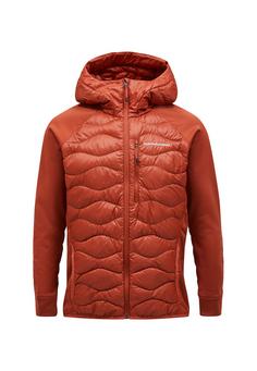 Peak Performance M Helium Down Hybrid Hood Outdoorjacke Herren dunkelorange