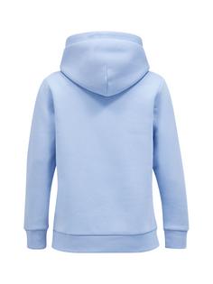 Rückansicht von Peak Performance W Original Small Logo Hood Sweatshirt Damen hellblau