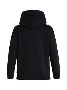 Rückansicht von Peak Performance W Original Small Logo Hood Sweatshirt Damen SCHWARZ