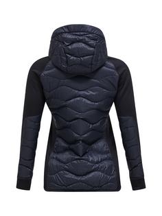 Rückansicht von Peak Performance W Helium Down Hybrid Hood Funktionsjacke Damen SCHWARZ