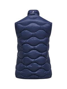 Rückansicht von Peak Performance W Helium Down Vest Outdoorweste Damen BLAU