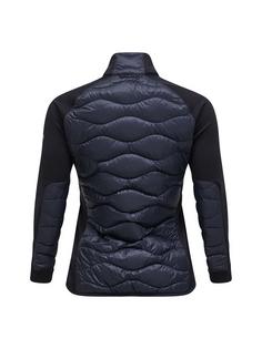 Rückansicht von Peak Performance W Helium Down Hybrid Jacket Funktionsjacke Damen SCHWARZ