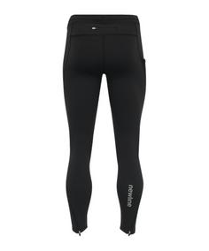 Rückansicht von hummel Newline Core Warm Tight Running Laufhose Herren schwarz