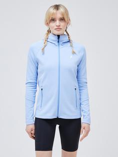 Rückansicht von Peak Performance W Rider Zip Hood Funktionsjacke Damen hellblau