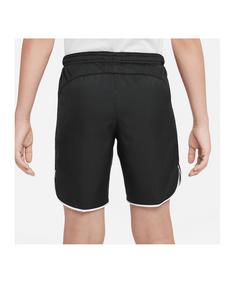 Rückansicht von Nike Laser V Woven Short Kids Fußballshorts Kinder schwarzweiss