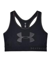 Under Armour Mid Keyhole Graphic Sport-BH BH Damen - schwarz