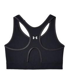 Rückansicht von Under Armour Mid Keyhole Graphic Sport-BH Sport-BH Damen schwarz