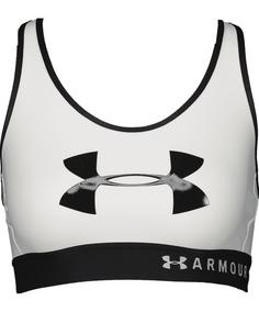 Under Armour Mid Keyhole Graphic Sport-BH Sport-BH Damen weiss