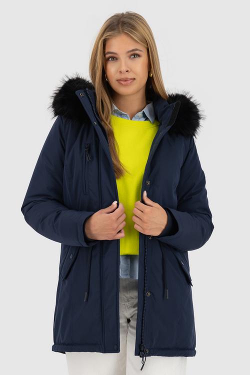 Rückansicht von ALIFE AND KICKIN KierseyAK A Winterjacke Damen marine