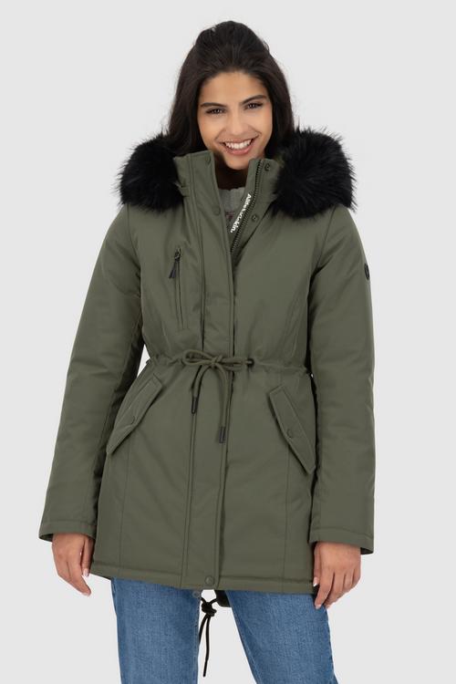 Rückansicht von ALIFE AND KICKIN KierseyAK A Winterjacke Damen olive drab