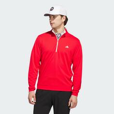 Rückansicht von adidas Lightweight Half-Zip Oberteil Sweatshirt Herren Pure Ruby