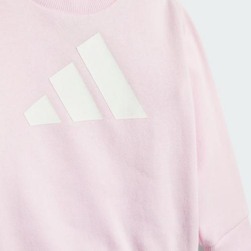 Rückansicht von adidas Essentials Kids Jogginghose Trainingsanzug Kinder Clear Pink / White