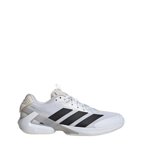 Rückansicht von adidas Adizero Ubersonic 5 Tennisschuh Tennisschuhe Cloud White / Core Black / Silver Metallic