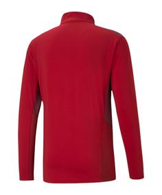 Rückansicht von PUMA teamCUP HalfZip Sweatshirt Funktionssweatshirt Herren rot