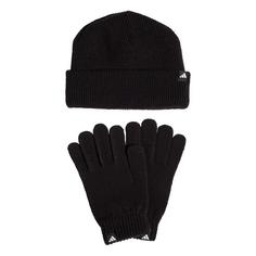 adidas Set aus Handschuhen und Mütze Beanie Black / White