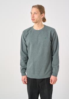 Rückansicht von Cleptomanicx Ligull Sweatshirt Herren Heather Scarab Green