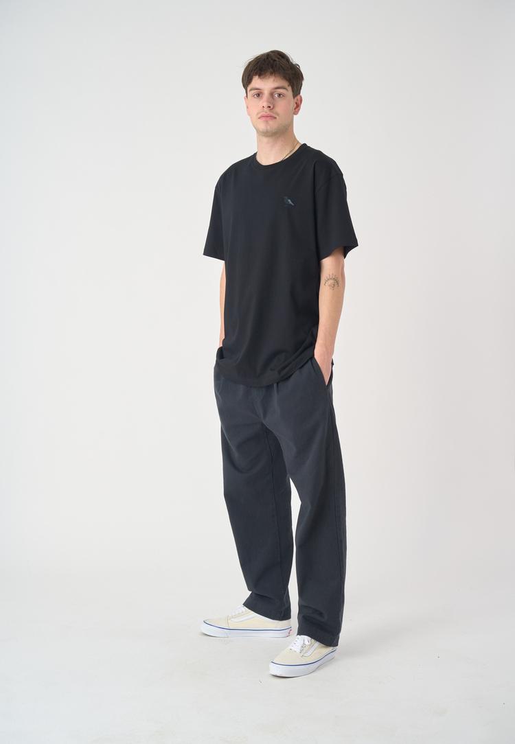 Cleptomanicx Cleptomanicx Embroidery Gull Mono T-Shirt Herren - Black - 1 | SportScheck