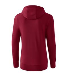 Rückansicht von Erima Basic Hoody Damen Funktionssweatshirt Damen dunkelrot