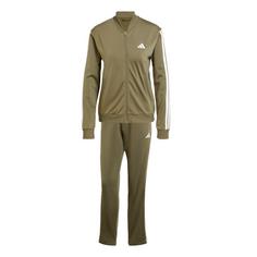 adidas Essentials 3-Streifen Trainingsanzug Trainingsanzug Damen Olive Strata