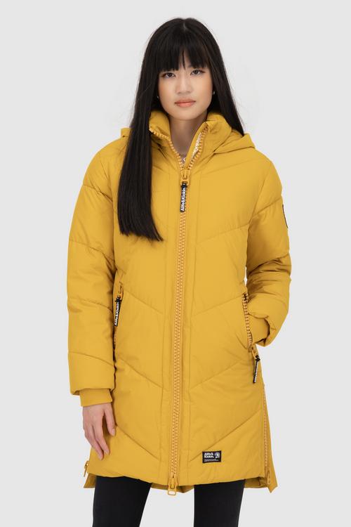 Rückansicht von ALIFE AND KICKIN LunaAK A Winterjacke Damen yellow mustard